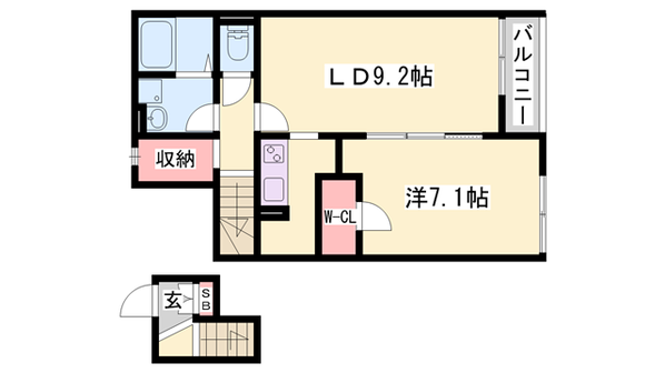 藤江駅 徒歩11分 1階の物件間取画像